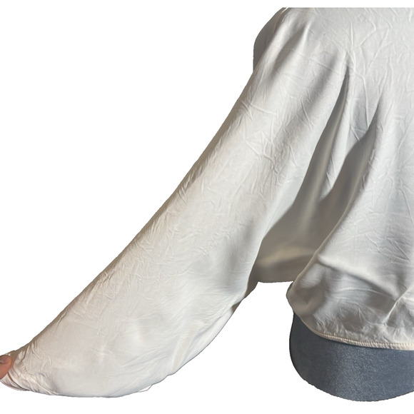 H&M Ivory Cut-Out Mini Dress Sz XL Holidaycore, Bridal, Christmas Cocktail EUC - Picture 13 of 16